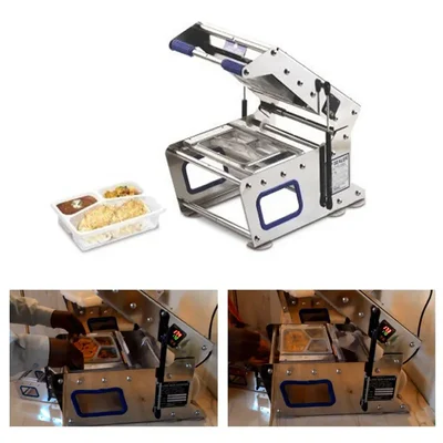 3 Portion Meal Tray Sealing Machine 600W, 350 trays/hr